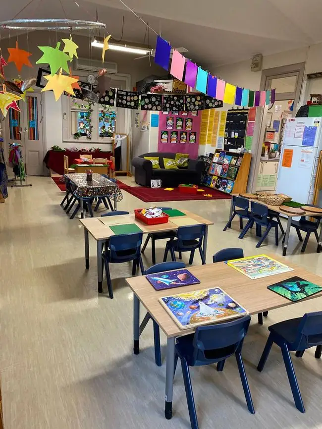 A light-filled classroom